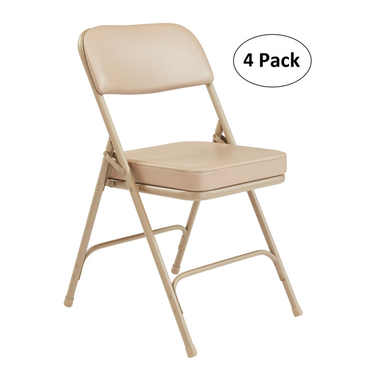 National Public Seating Vinyl Padded Folding Chair Set & Reviews